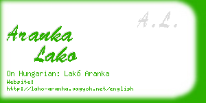 aranka lako business card