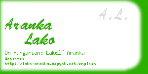 aranka lako business card